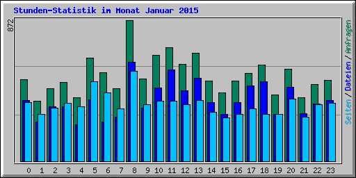 Stunden-Statistik im Monat Januar 2015